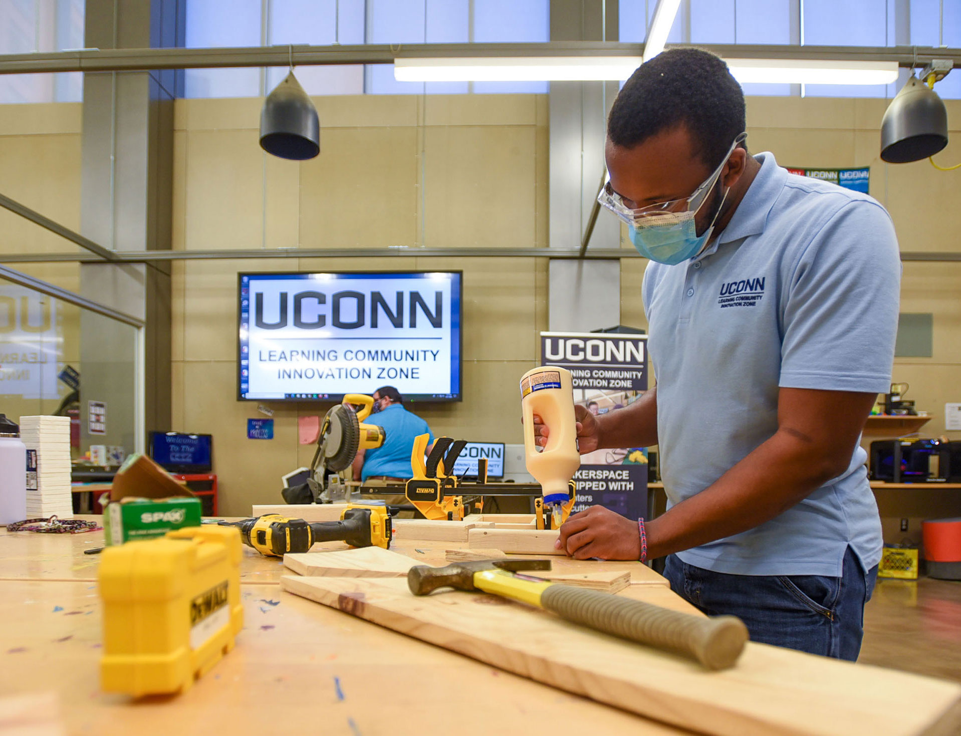 person using LCIZ Makerspace